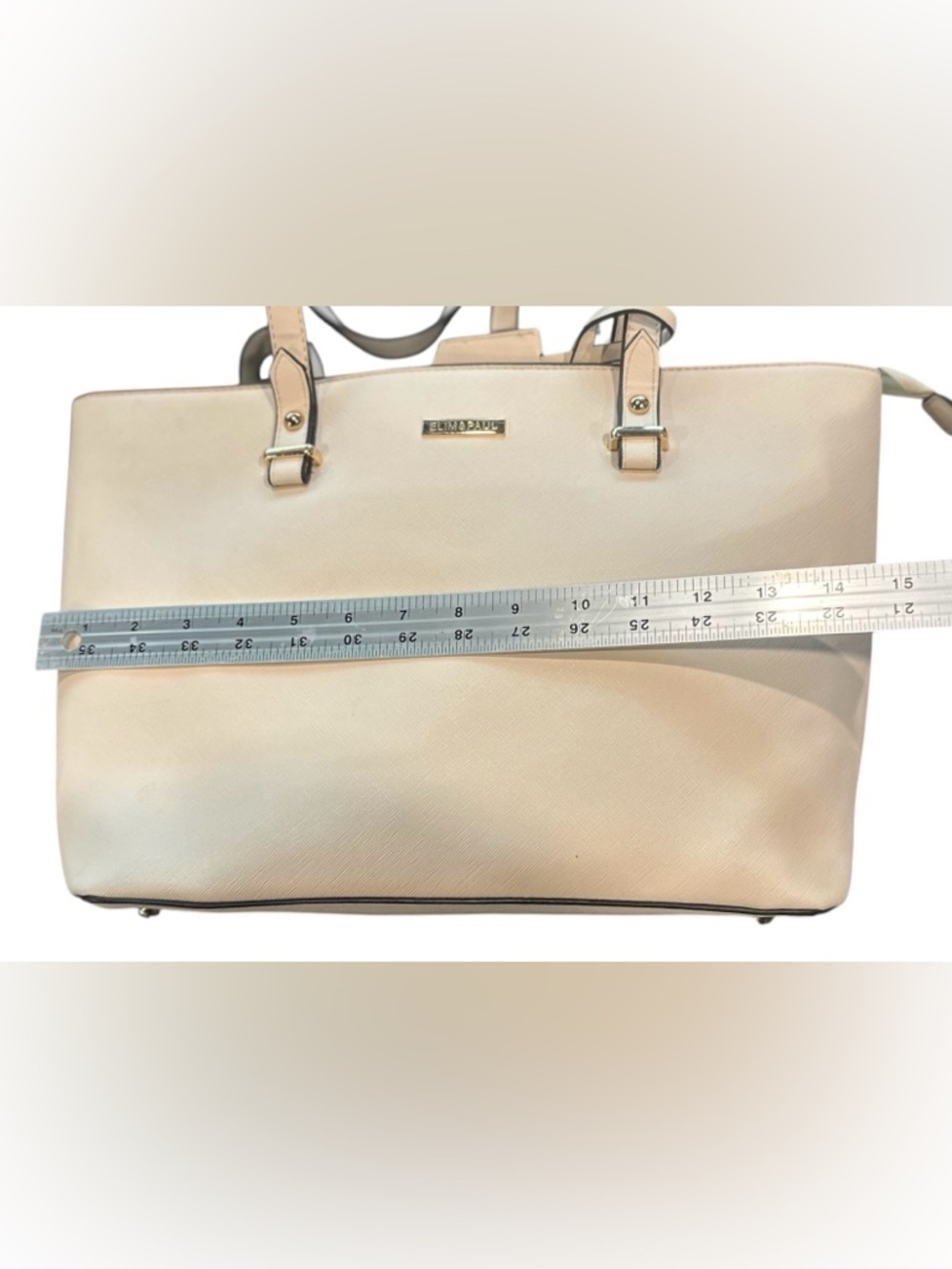 Elim Paul Ivory 3-Pc Handbag Set Faux Leather Crossbody Shoulder Bag & Tote - Picture 5 of 14